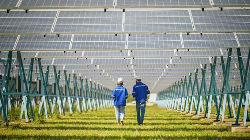 Solar inspection workers