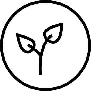 A line illustration icon of two people, one with a tie and one without, having a conversation.